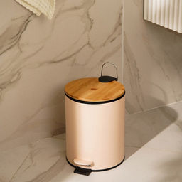 Ведро для мусора SL Home, 5 л, 20.5×24×26 см, бежевое