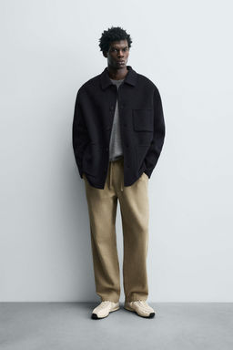 PANTAL?N RELAXED FIT ESTRUCTURA / Tostado