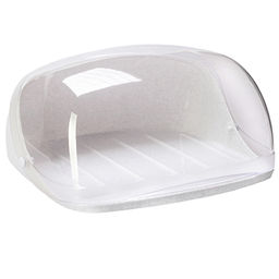 Хлебница пластмассовая Идея 31,5x15x25см, прозрачная крышка, мраморный (Россия)