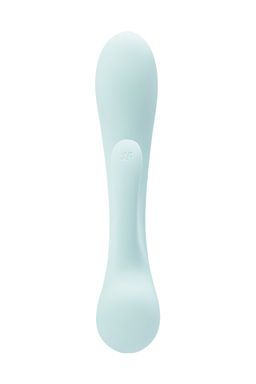 Нереалистичный вибратор Satisfyer Triple Oh, силикон, голубой, 24 см  фото 2
