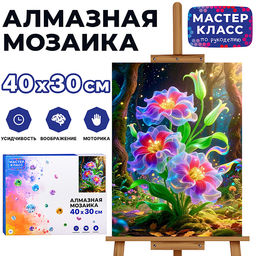 Мозаика алмазная "Танцующие цветы" 30*40 см