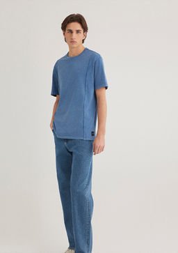 Dikis Detayl? Mavi Tisort фото 3