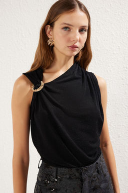 TRENDYOLMILLA Gumus Aksesuar Detayl? C?tc?tl? Simli Orme Body TPRSS25BD00005 фото 10