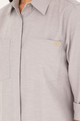 Женское серое тканое платье Неожиданная скидка в корзине - U.s. polo assn фото 12