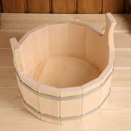 Шайка - таз для бани и сауны, 5 л, липа, нержавеющий обруч, «Добропаровъ»