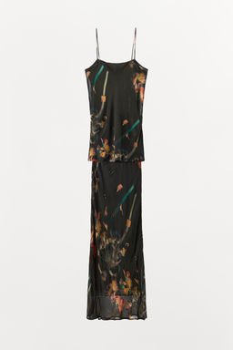 BEADED PRINTED CAPE DRESS - Zara фото 7