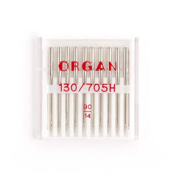 Иглы для бытовых швейных машин ORGAN универсальные №90, уп.10 игл