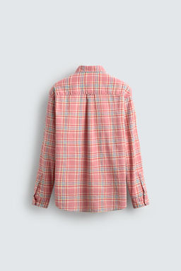CAMISA REGULAR FIT CUADROS / Rosa - Zara фото 8