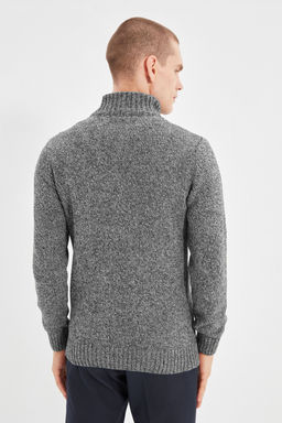 TRENDYOL MAN Vizon Casual Slim Fit Yunlu Yar?m Bal?kc? Dugmeli Triko Kazak TMNAW21KZ0394 - Trendyolmilla фото 5