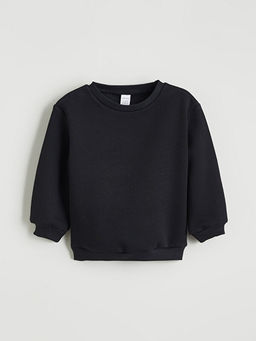 Bisiklet Yaka Erkek Bebek Kal?n Sweatshirt 2li