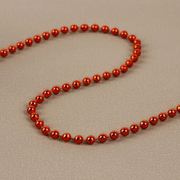 Бусы на нитях, круглые, 4 мм, 9 ± 1 м, цвет красный