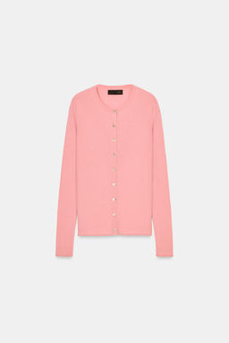 100% WOOL RIBBED CARDIGAN - Zara фото 6