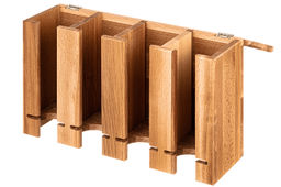 Подставка для чайных пакетиков 33*10,5*20 см с 4-мя отделениями, вертикальная с откидной крышкой