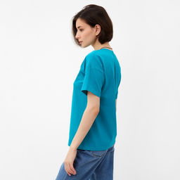 Футболка женская MINAKU Fuck, голубая, размер 50