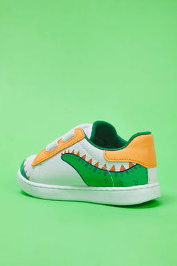 Beyaz Timsah Figurlu Cift C?rtl? Buyuk/Kucuk Erkek Cocuk Kids Spor Ayakkab? TAKSS25SN00063 - Trendyolmilla фото 4