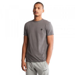 Мужская футболка Timberland SS Dun-River Crew T серая  фото 2
