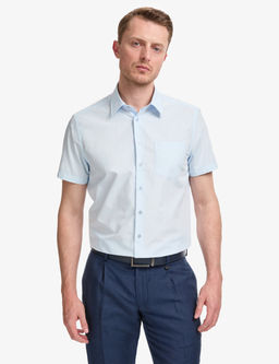 A__k Mavi Regular Fit K_sa Kollu G_mlek