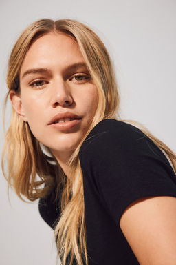 Camiseta en canale de mezcla de modal - H&m фото 4