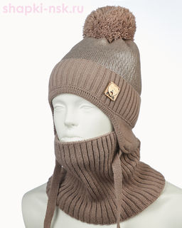 02-84-S Комплект для девочки (шапка+снуд) (50-52)