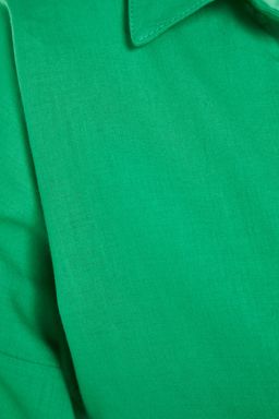 Ac?k Yesil Dokuma Plaj Mini Elbise TBESS21EL3979