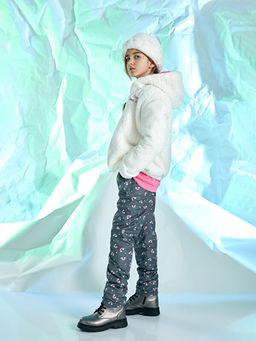 Beli Lastikli Desenli Polar Astarl? K?z ?ocuk Pantolon