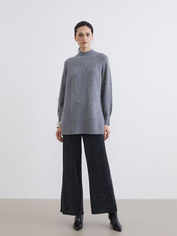 Beli Lastikli Parlak G?r?n?ml? Kad?n Pantolon