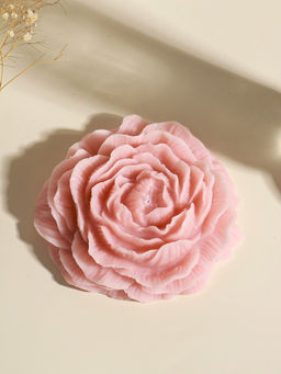 Свеча интерьерная "Бутон пиона" пыльная роза 16х14х4 см