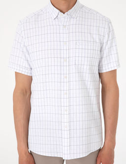 Beyaz Regular Fit K_sa Kollu G_mlek
