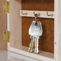 Ключница настенная «Новогодние домики, ночь», панно декоративное, 17×12 см