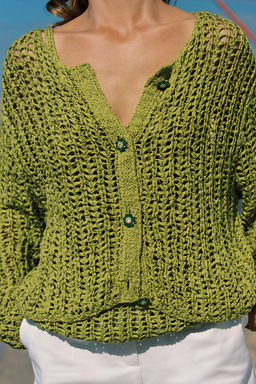 RIBBON KNIT CARDIGAN - Zara фото 2