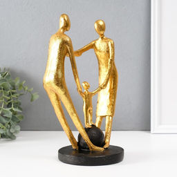 Фигурка полистоун «Сила в единстве», золото, 12×17.5×26.5 см