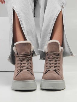 Ботинки 217.ALTAgr. капучино замша/Шерсть