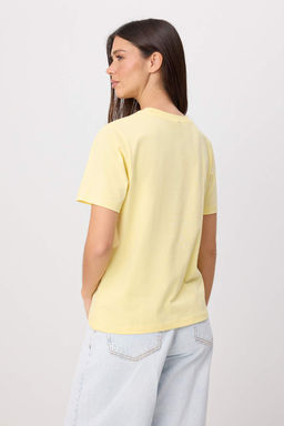 A__k Sar_ Bask_l_ Regular/Normal Kal_p Bisiklet Yaka _rme T-Shirt TWOSS26TS00294 - Trendyolmilla фото 4