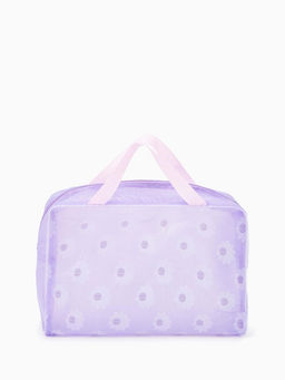 Цена за 2 шт. Косметичка - сумка на молнии для бассейна, с ручками, с принтом, сиреневая