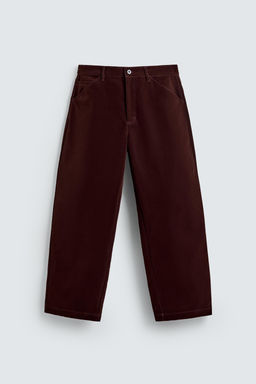FLOCKED WIDE-LEG TROUSERS - Zara фото 7