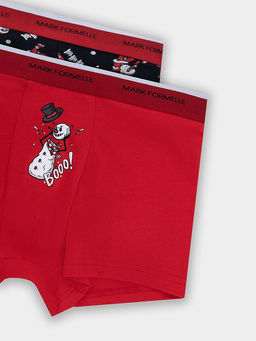 Трусы боксеры мужские с новогодним принтом в наборе, 2 шт - Mark formelle фото 2