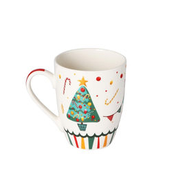 Кружка фарфоровая в подарочной упаковке Доляна Новый год. Ёлочка, 350 мл, цвет белый  фото 2