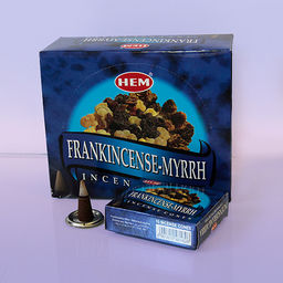 Благовония конусы HEM Frankincense Myrrh Ладан мирра уп-12шт