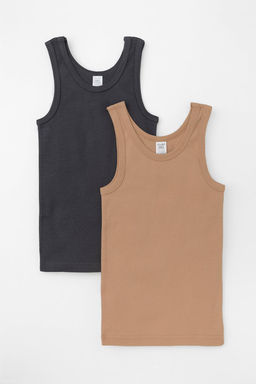 К 1182-2уп/индийский загар,темно-серый набор майка для мал