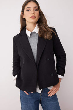 Trendyolmilla Siyah Regular K?sa Ceket Kaban TWOAW25KB00110  фото 2
