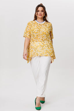 Костюм Michel Chic 1415 горчичный, белый