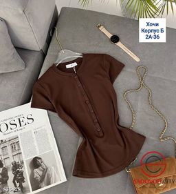 Футболка женская с пуговицами