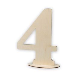 Заготовка для декорирования Mr. Carving ВД-386 Цифры на подставке фанера 7.5 х 20.6 х 30 см Цифра 4