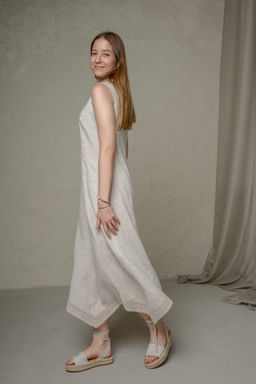 Платье сарафан 70% лен + 30% вискоза