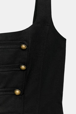 TOP CORSETERO BOTONES / Negro - Zara фото 7