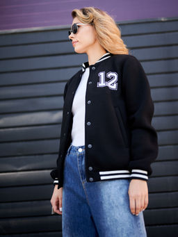 Бомбер "12" черный