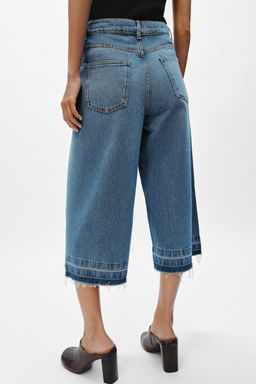 BERMUDA DENIM WIDE LEG ZW COLLECTION / Azul - Zara фото 3