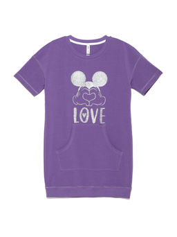 CONTE Хлопковая туника с мерцающим надписью Disney DTH 953 royal violet - Conte elegant фото 3