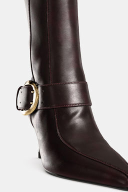 HIGH-HEEL BOOTS WITH METAL BUCKLE - Zara фото 2