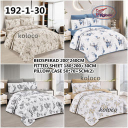 Одеяло стеганное с простыней на резинке и наволочками 2шт Koloco 192-1 192-1/07